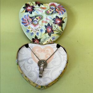 Brighton Silver Key Pendant Necklace in Original Box